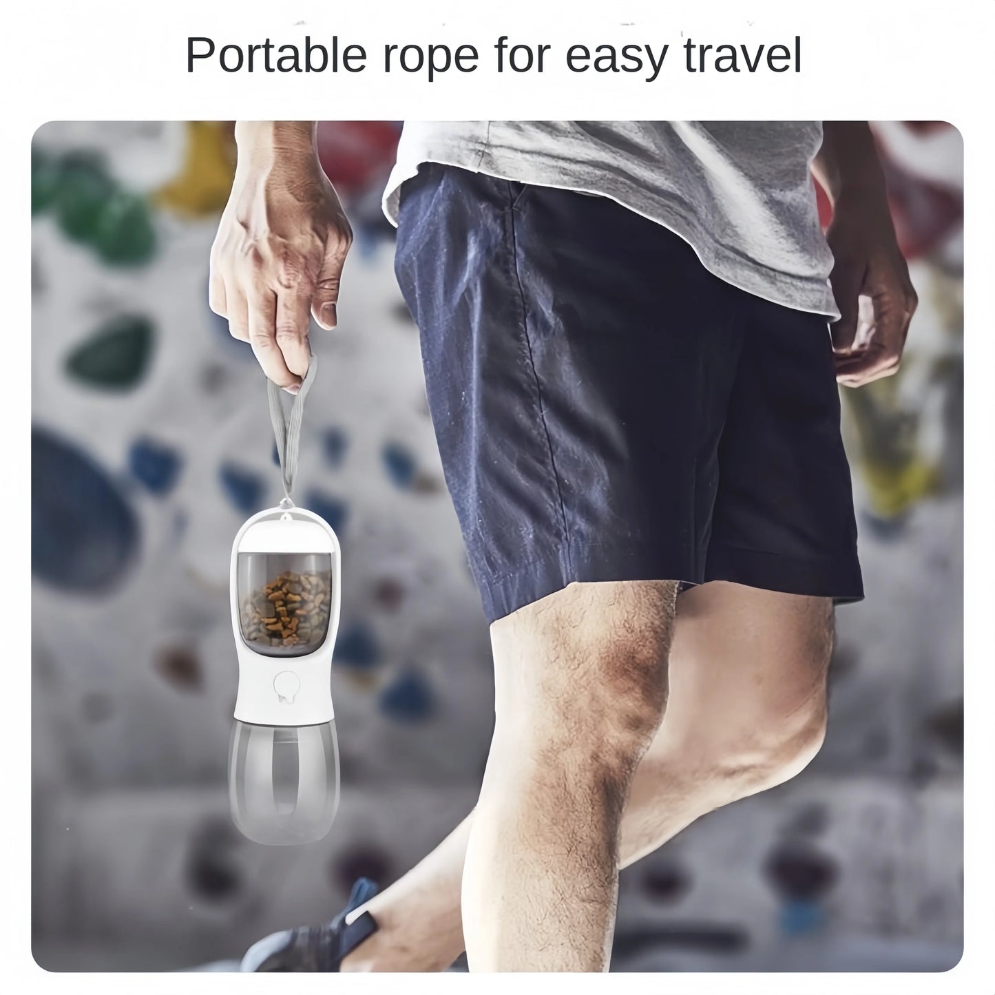 2 In1 Dog Cat Water Bottle with Storage Food and Water