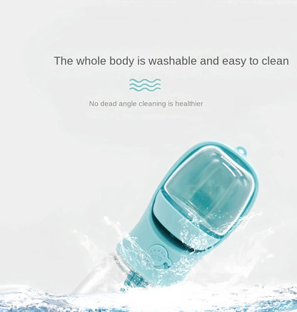 2 In1 Dog Cat Water Bottle with Storage Food and Water